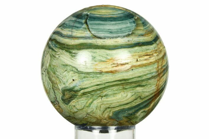 Gary Green Jasper (Larsonite) Bog Wood Sphere - Oregon #299285